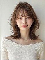 アッシュ 成瀬店(Ash)&nbsp;ミディアムレイヤーくびれひし形前髪あり