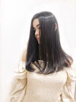 リュドール 名駅(Rue D'or)&nbsp;【30代40代大人の艶感】アッシュブラックのシルクストレート