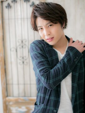 モッズヘア メン 南越谷南口店(mod's hair men) コンマバングで動きをつけた大人めトランクスヘアH