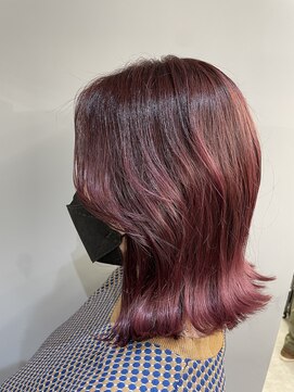 バッカ(BACCA) 韓国風　ピンク　ミディアムボブ