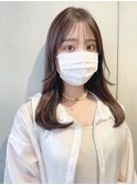 【田中杏実】モテ髪韓国ヘアxラベンダーブラウン