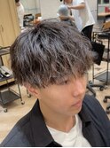 ツーブロック刈り上げマッシュツイストスパイラルパーマ h