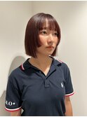 顔周りレイヤーカットボブ