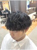 ダークアッシュ/ニュアンスパーマ/韓国マッシュ/スペインカール