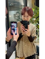 ホヌン 茅ヶ崎(Honnun)&nbsp;センターパートのハンサムショート/茅ヶ崎