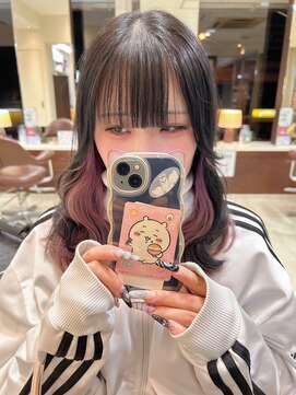 ソワンドゥ ブレス カルム 西中島店(soin de brace calme) インナーカラー×ピンクラベンダー