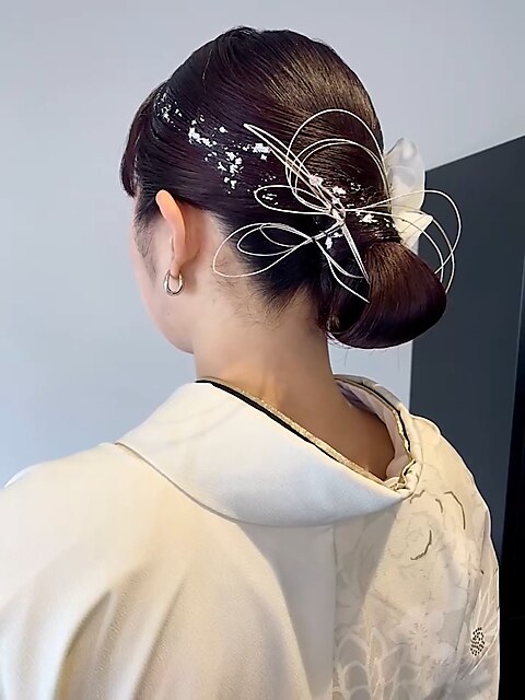 ヘアセット　結婚式　ヘアアレンジ　卒業式　お呼ばれヘア