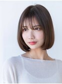 切りっぱなしボブレイヤーボブくびれレイヤーイメチェン前髪