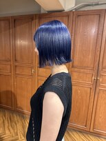 ウニレ バイ センス(unire by sense)&nbsp;【1ブリーチ】ボブスタイル/ブルーカラーで透明感カラー