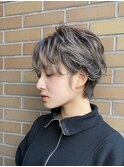 透明感カラー/ニュアンスショートパーマ