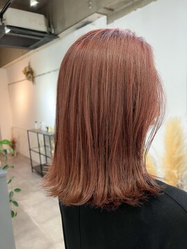 イマ 名駅店(ima) 切りっぱなし/ミディアムヘア/ピンクベージュ