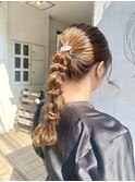 編み下ろしポニー