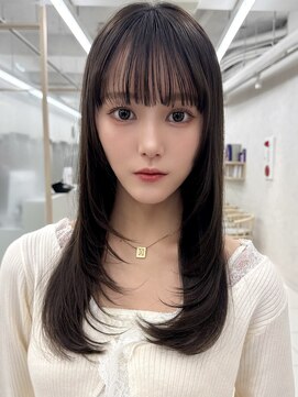 エジョン 三鷹店(Aejon) 顔まわりレイヤーカット姫カットレイヤーオリーブベージュ吉祥寺