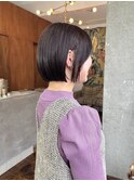 切りっぱなしボブ/内巻きボブ/透明感カラー/柏美容室