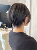 福山人気伸ばしかけアレンジショートウルフ髪質改善ストレート