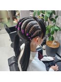 学祭　体育祭　コーンロウ