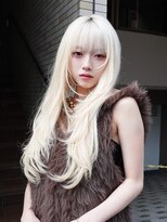 アルバム 銀座(ALBUM GINZA)&nbsp;ロング前髪カット顔周りレイヤハイトーン_F21224