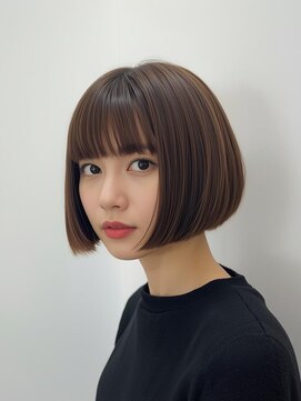 ステアー(stair) 切りっぱなしボブ/明るい白髪染め/髪質改善【大宮】