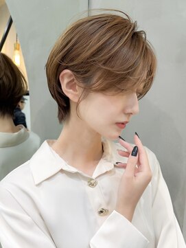 ロンドエニカ 大宮(Lond enika) 黒髪カタログ/ショート/オリーブグレー/小顔に見せるヘア☆171