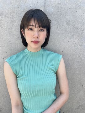 くらげ美容院 武蔵小杉 大人のナチュラル耳掛けボブ