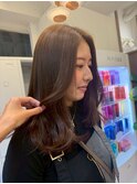 オージュアトリートメントで艶髪セミロング