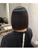 まとまる艶ボブ×チョコレートカラー