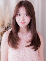 カバーヘア ブリス 志木南口駅前店(COVER HAIR bliss) 小顔ロングウルフカットピンクベージュブリーチなし20代a志木