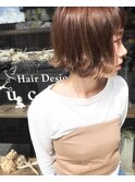 外はねショートボブ×ラベンダーアッシュ
