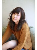 【TonukoaRua】小顔に見える!ミディなグレージュウェーブ