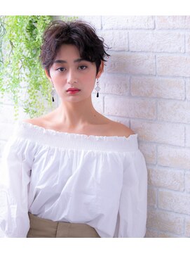 ソア 武蔵小杉(SOAR) 大人かわいい無造作カールとデザインカラー小顔丸みショートボブ