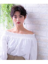 ソア 武蔵小杉(SOAR) 大人かわいい無造作カールとデザインカラー小顔丸みショートボブ