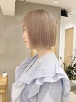 ローレン(LOREN)&nbsp;ミルクティーベージュぷつっとボブケアブリーチ 梅田
