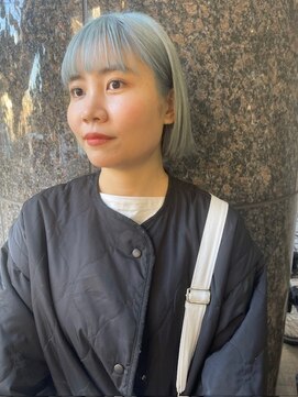 カンナ オーガニック ヘアデザイン(CANNA ORGANIC & HAIR DESIGN) 【CANNA/代官山/ケアブリーチ】アイスブルーボブ