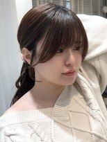 ビューブルー 亀戸錦糸町(VIEW BLUE)&nbsp;美髪カールピンクブラウンエアリーロングセミディ似合わせ前髪