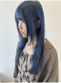 フェイスレイヤー×ネイビーカラー