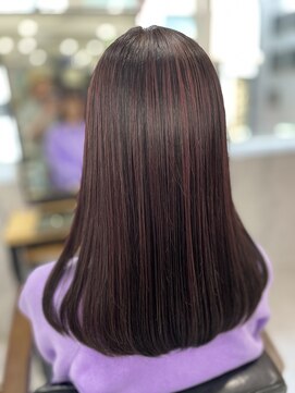 ミコ(MICO hair) ピンクパープルハイライト×髪質改善サブリミック