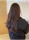 大人かわいい♪ツヤロング×ピンクブラウン