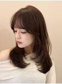 ダークアッシュ &nbsp;暗めカラー グレージュ　レイヤーカット