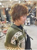 マッシュウルフ×パーマ