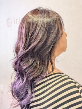 イリエヘア 川口(irier hair) 艷やかハイライトグラデーションバイオレット【薬師神】