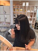 ダークブラック　暗髪　ギャルカラー