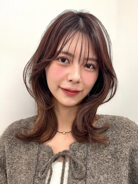 アビー(ABBEY3) くびれミディアムレイヤーカットハッシュカット銀座外はね内巻き