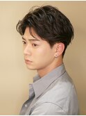 爽やかメンズ☆無造作ツーブロックマッシュナチュラル黒髪