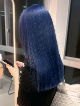 ジゼル 梅田(GiseL) ブリーチ ダブルカラー ハイライト ハイトーン ブルー 10代20代