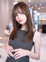 ハバナ 立川(HAVANA)&nbsp;ミディアムレイヤーカット×ダークブラウン/前髪カタログ