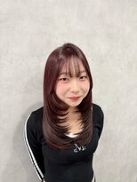 ヘアーディア みどり店(Hair...DiA)&nbsp;深めボルドー×レイヤー