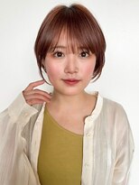 ビーチ(BEACH) イメチェン ピンクベージュ 前髪 大人ショート 似合わせカット