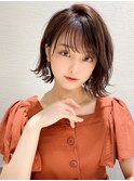 外ハネボブひし形レイヤーボブフレンチバング【浦和】