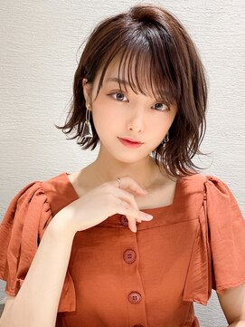 エイミーバイアフロートザガーデン 浦和店(amie by afloat the garden) 外ハネボブひし形レイヤーボブフレンチバング【浦和】