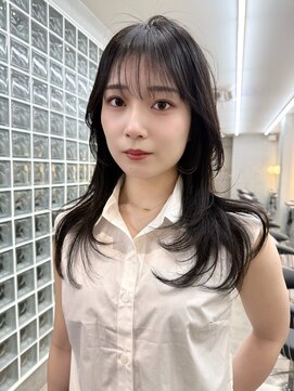 ジーナ 北千住(Zina) ラテグレージュ顔周りレイヤーボブ韓国巻き結べるレイヤーカット